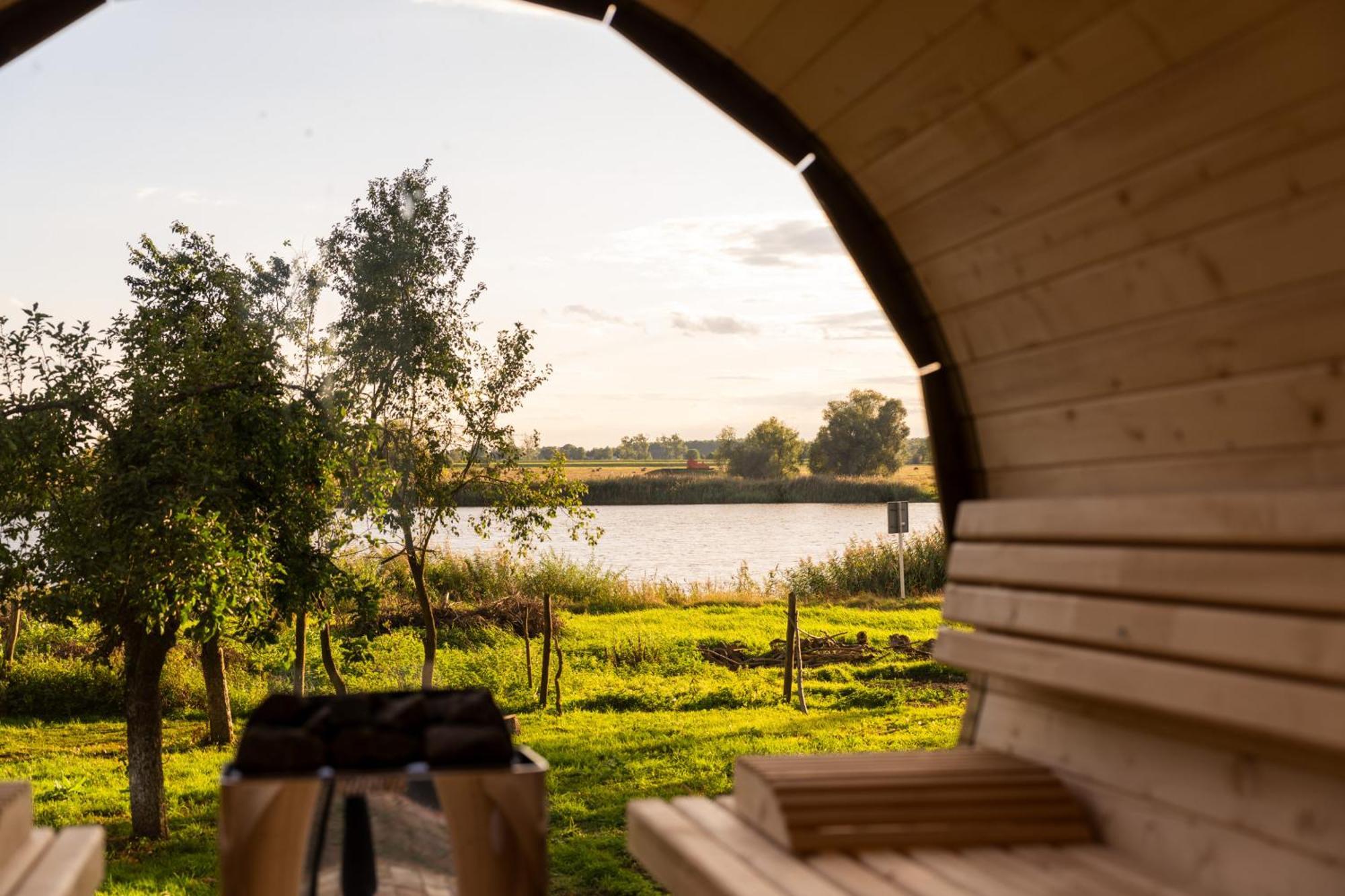 Oderpoint#Sauna#Jacuzzi Gozdowice Kültér fotó
