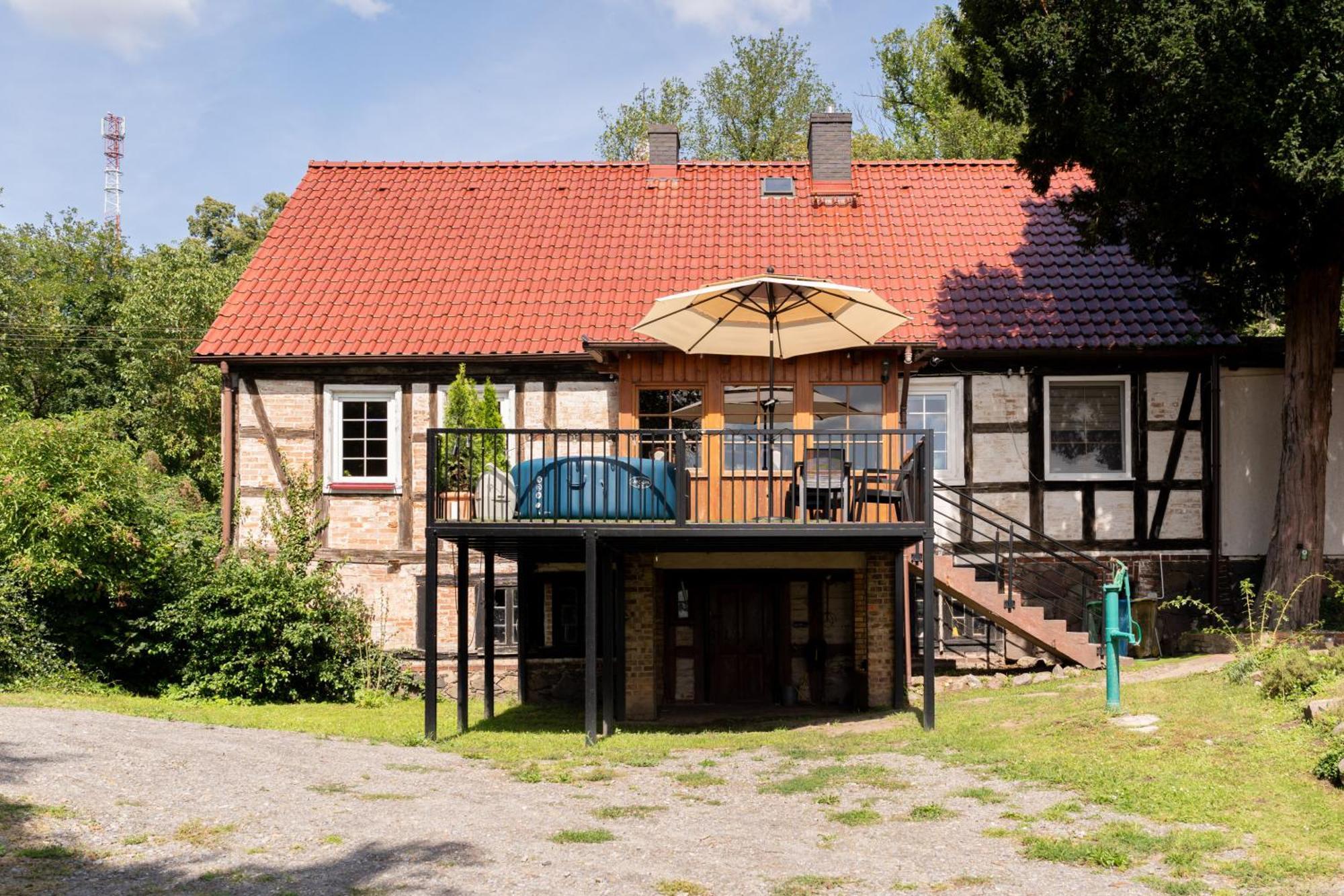 Oderpoint#Sauna#Jacuzzi Gozdowice Kültér fotó