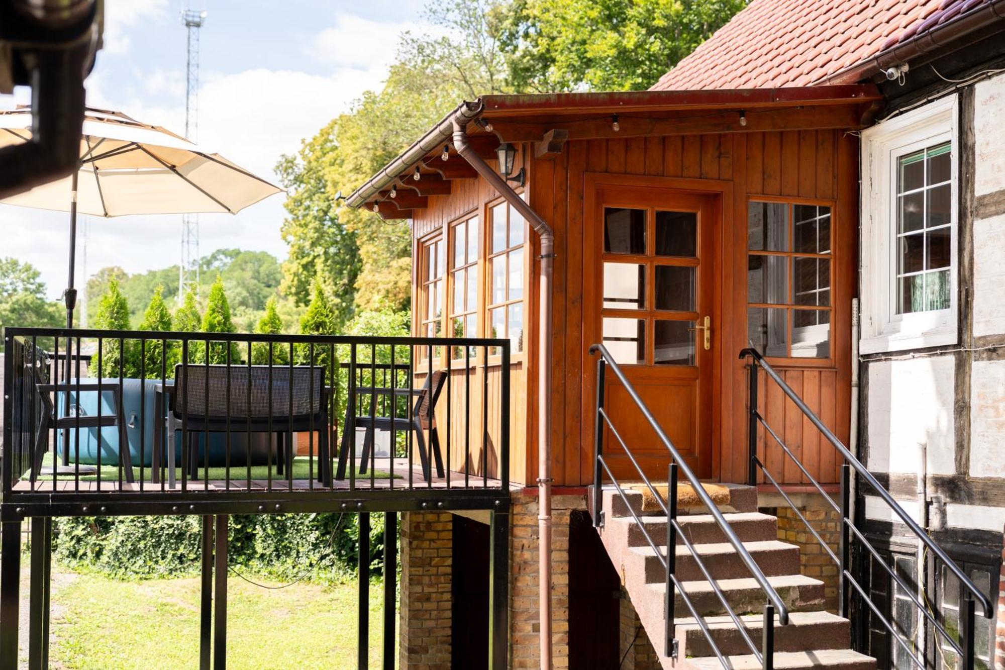 Oderpoint#Sauna#Jacuzzi Gozdowice Kültér fotó